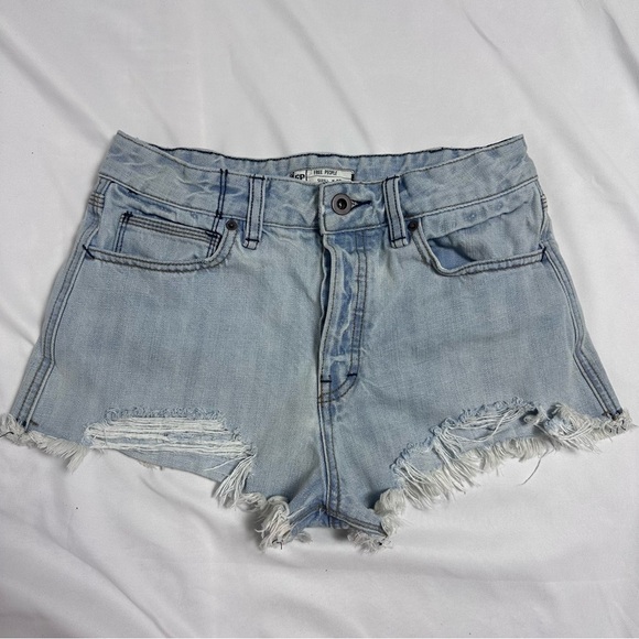 Free People cut off denim shorts women’s 27 FP - Picture 1 of 11